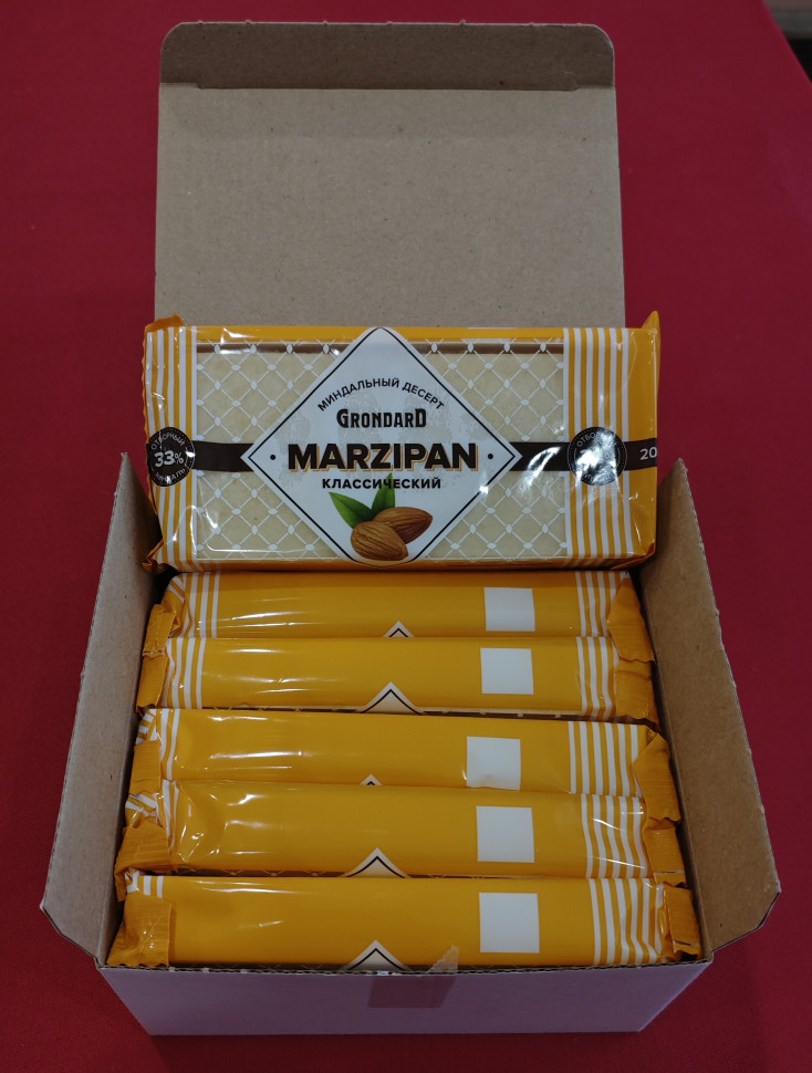  TM Grondard      (11133) Марципан 33%, (блок 6 шт по 200г)             в Новочебоксарске