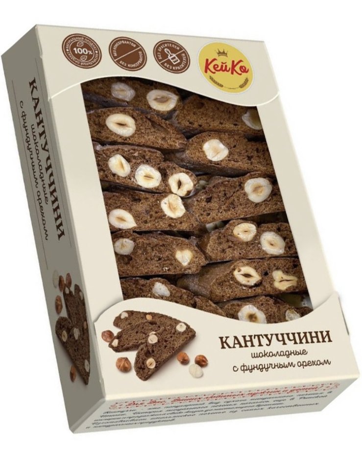  Кей Ко Кантуччини шоколадные с фундучным орехом, 200г  в Новочебоксарске
